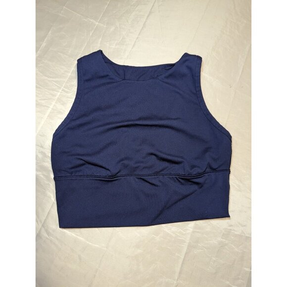 All in Motion Indigo Medium Support Muscle Cropped Sports Bra Women's Size Large - Picture 3 of 8